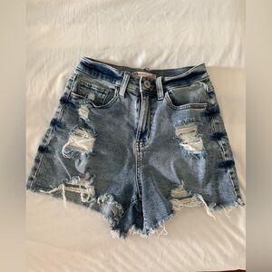 SO brand boyfriend shorts high waist distressed vintage denim size 1/25